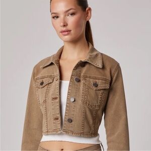 Stylish Tan Denim Jacket for Women
